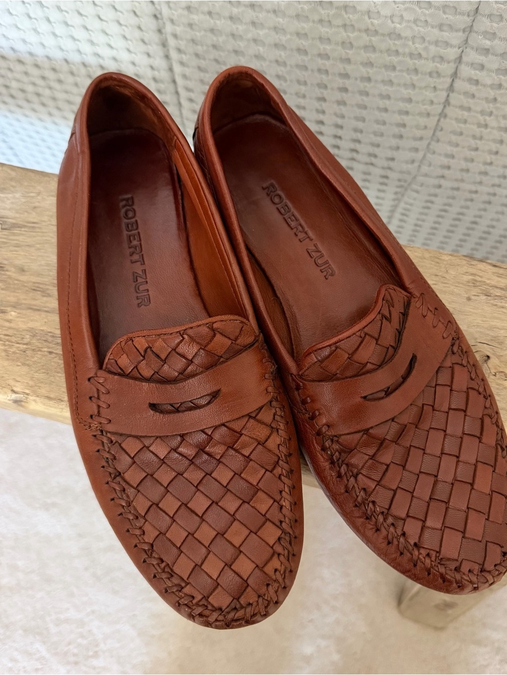 Robert Zur Petra Driving Shoe in Vintage Luggage Brown size 9